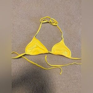 Aerie Yellow Sliding Triangle Bikini Top